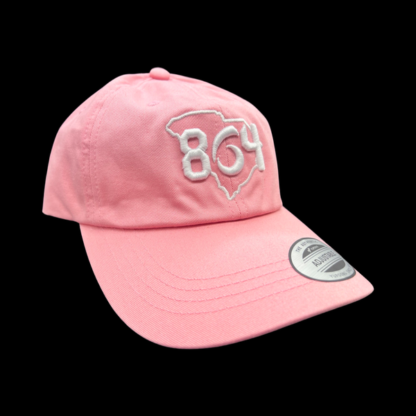 Yupoong 864 Pink Adjustable Relaxed Fit Cleanup Hat