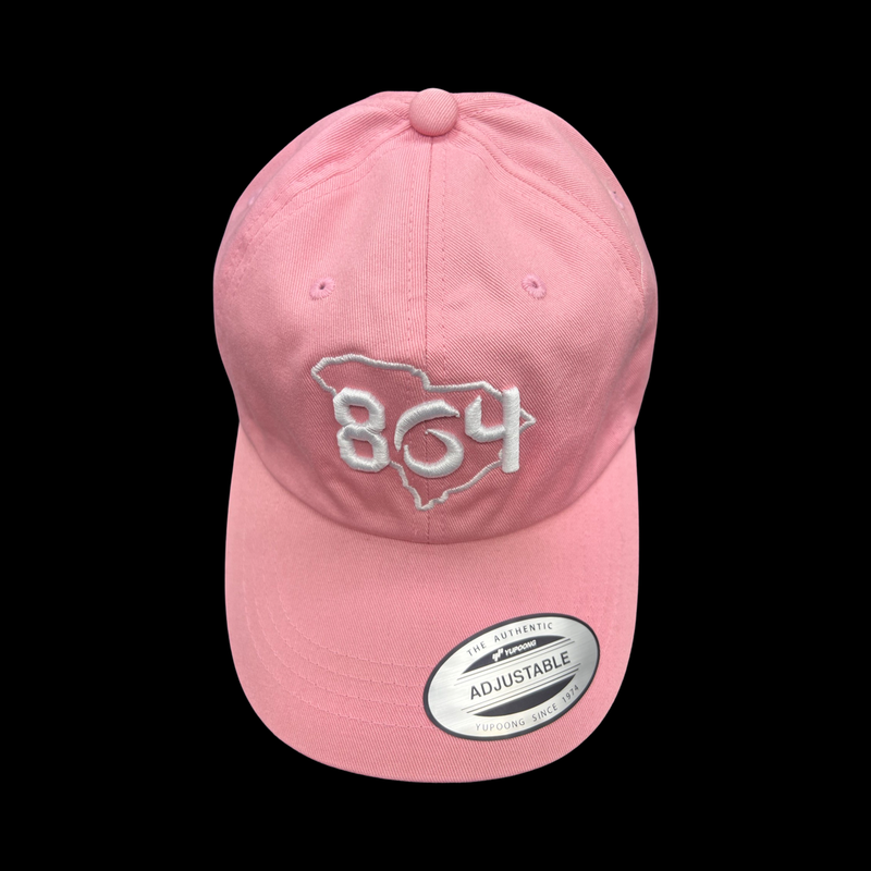 Yupoong 864 Pink Adjustable Relaxed Fit Cleanup Hat