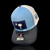 803 Richardson Navy Light Blue White Performance PVC Patch 803 Trucker Hat