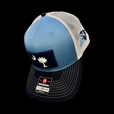 843 Richardson Navy Light Blue White Performance PVC Patch Trucker Hat