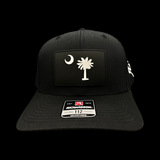 803 Richardson Blackout Palmetto Moon Performance PVC Patch Trucker Hat