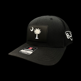 803 Richardson Blackout Palmetto Moon Performance PVC Patch Trucker Hat