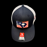 843 Richardson Navy Performance PVC Patch Fitted Trucker Hat