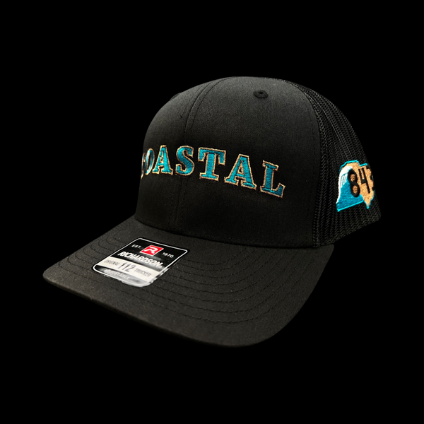 843 Richardson Coastal Midnight Black Trucker Hat