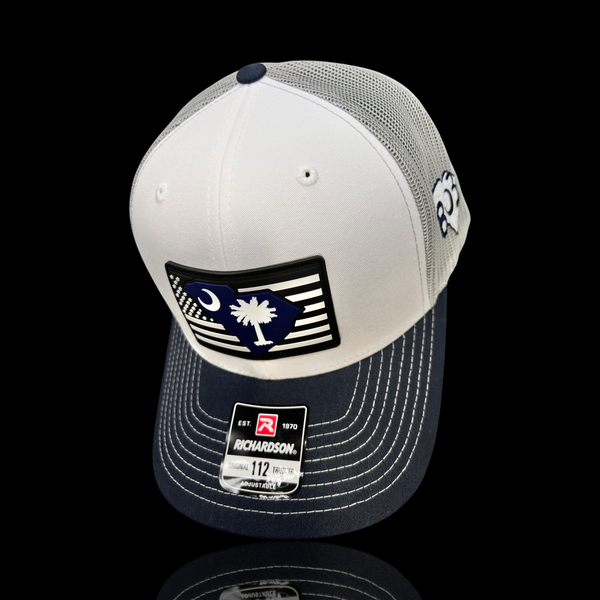 803 Richardson Navy Aluminum Performance PVC Patch Trucker Hat