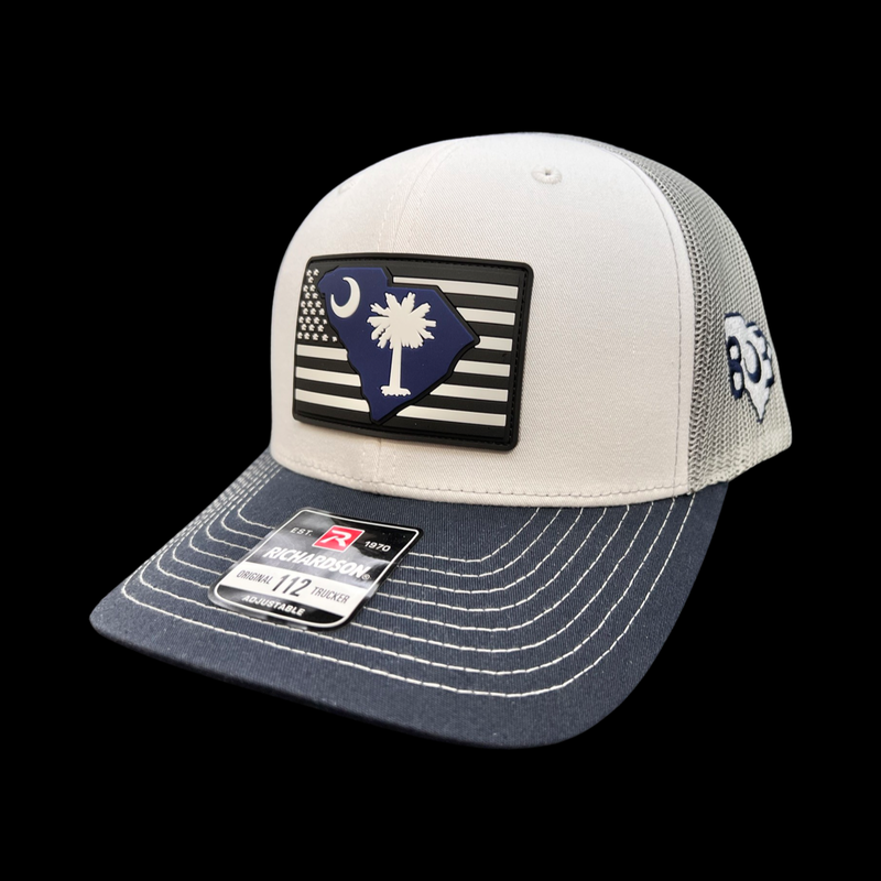 803 Richardson Navy Aluminum Performance PVC Patch Trucker Hat