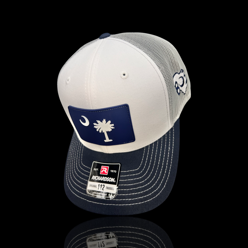 803 Richardson Navy Aluminum Performance PVC State Patch Trucker Hat