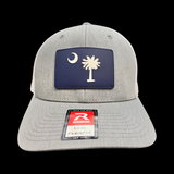 843 Lowcountry Richardson Heather Performance Patch Fitted Flexfit Trucker Hat