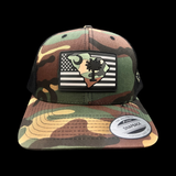 803 Yupoong Performance PVC Patch Army Camo Trucker Hat