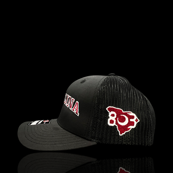 803 Richardson Carolina Black Youth Trucker hat