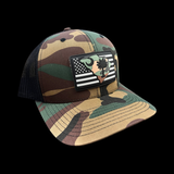 843 Yupoong Performance PVC Patch Army Camo Trucker Hat