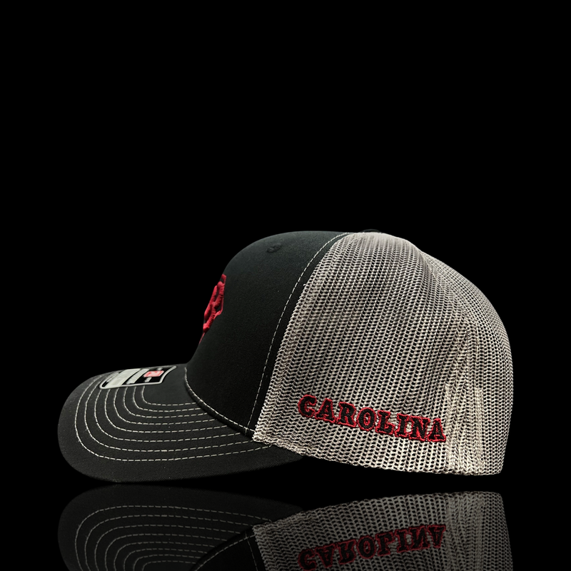 803 Richardson Black Steel Carolina Trucker Hat