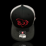 803 Richardson Black Steel Carolina Trucker Hat