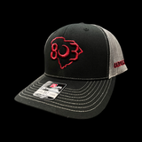 803 Richardson Black Steel Carolina Trucker Hat