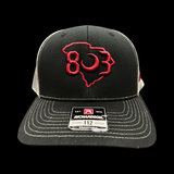 803 Richardson Black Steel Carolina Trucker Hat