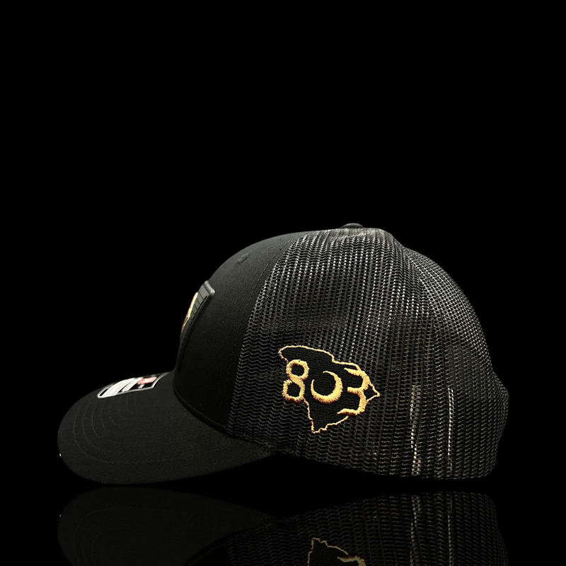 803 Richardson 115 Blackout Duck Camo PVC Patch Low Profile Trucker Hat