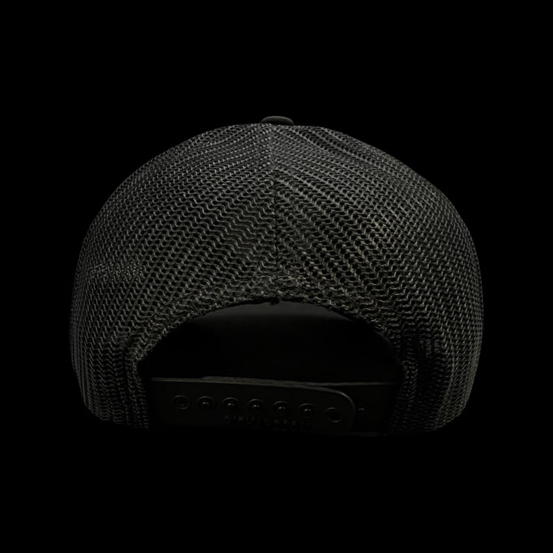 803 Richardson 112 Black Silver Youth Trucker Hat