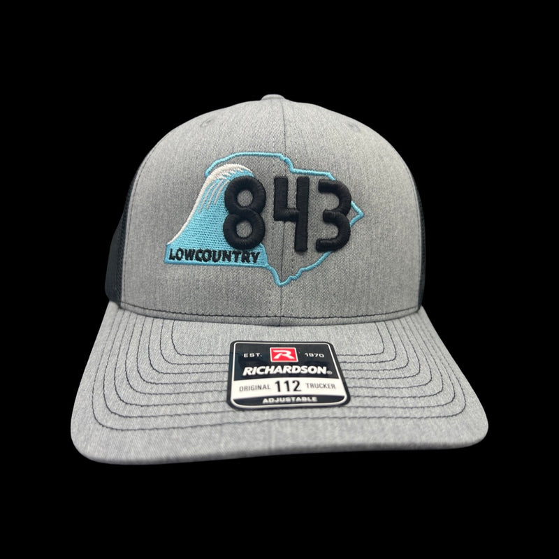 843 Lowcountry Richardson Heather Grey-Black Trucker