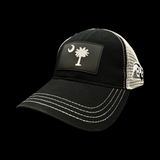 843 Richardson Peformance PVC Patch Relaxed Black Steel Trucker Hat