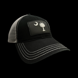 843 Richardson Peformance PVC Patch Relaxed Black Steel Trucker Hat