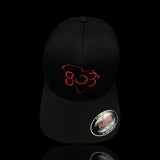 803 Flexfit Black Widow Garnet XXL fitted cotton hat