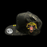 803 America Veterans Black Camo Flatbill Hat