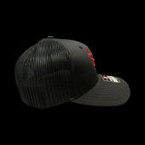 803 Richardson Black Widow Garnet Youth Trucker Hat