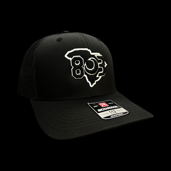 803 Richardson Gen II Black Trucker Hat