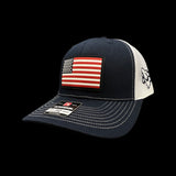 Richardson Navy White Old Glory PVC Performance Patch Fitted Trucker Hat