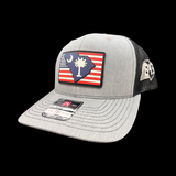 843 Lowcountry Richardson Heather RWB Performance PVC Trucker Hat