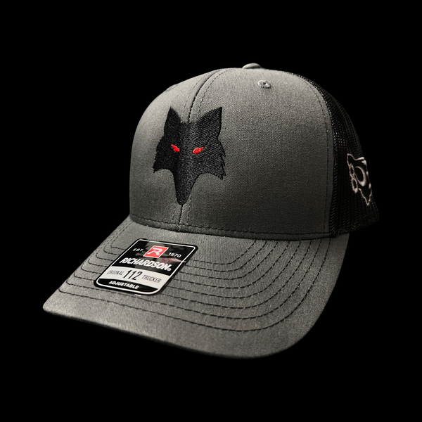 Richardson 803 Swampfox Red Charcoal Black Trucker Hat