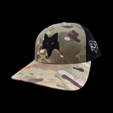 Yupoong 803 Swampfox Red Multicam Trucker Hat