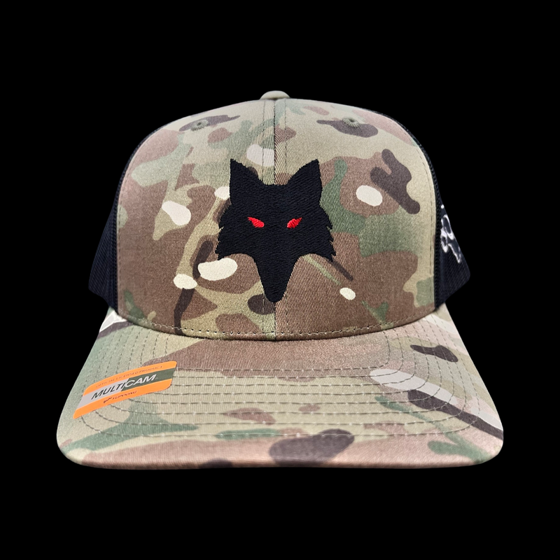 Yupoong 803 Swampfox Red Multicam Trucker Hat