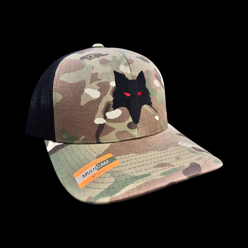 Yupoong 803 Swampfox Red Multicam Trucker Hat