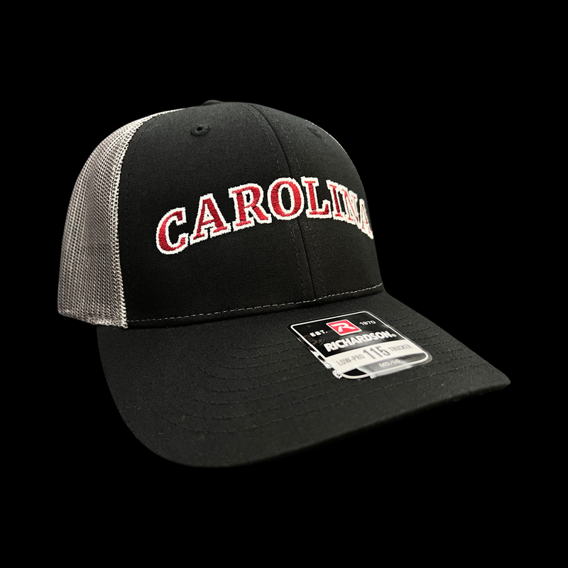 Richardson 115 Carolina Black Steel Trucker Hat