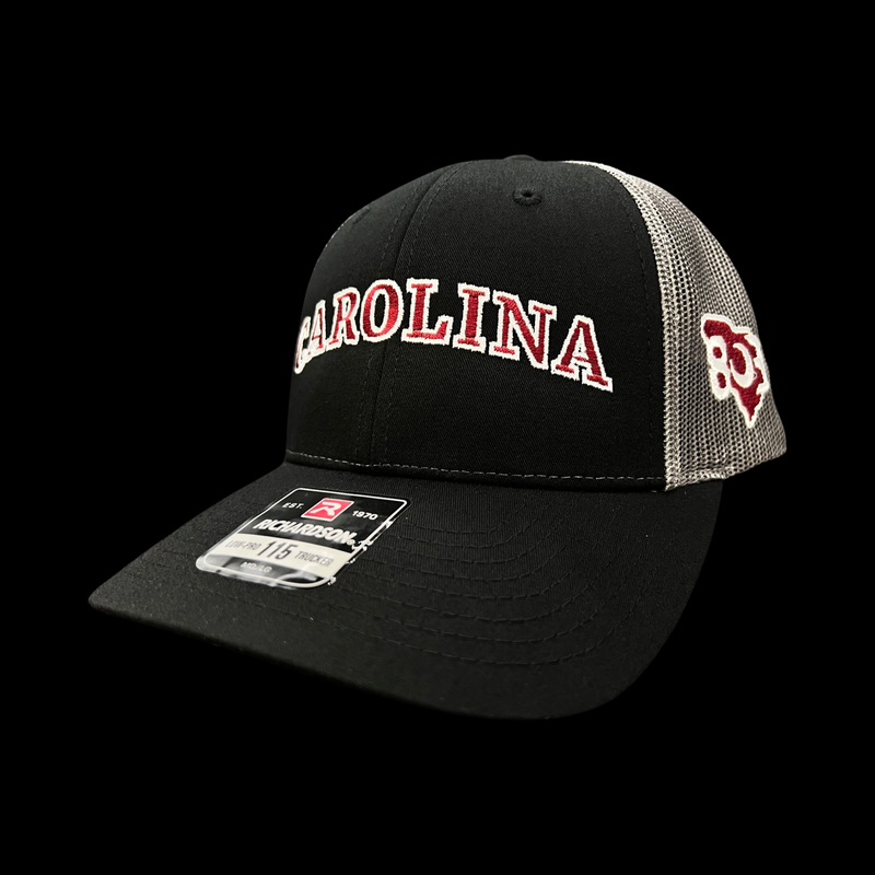 Richardson 115 Carolina Black Steel Trucker Hat