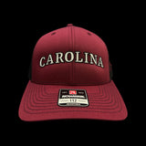 803 Richardson Carolina Garnet Black Trucker hat