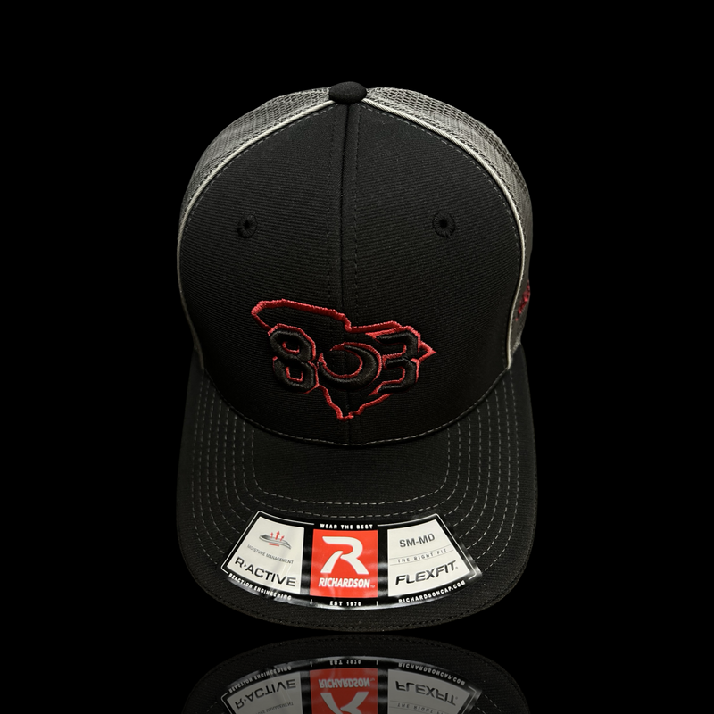 Richardson 803 Carolina Black Steel 2nd Gen Fitted Sportmesh Hat