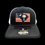 864 Richardson Performance PVC Patch Navy White Trucker Hat