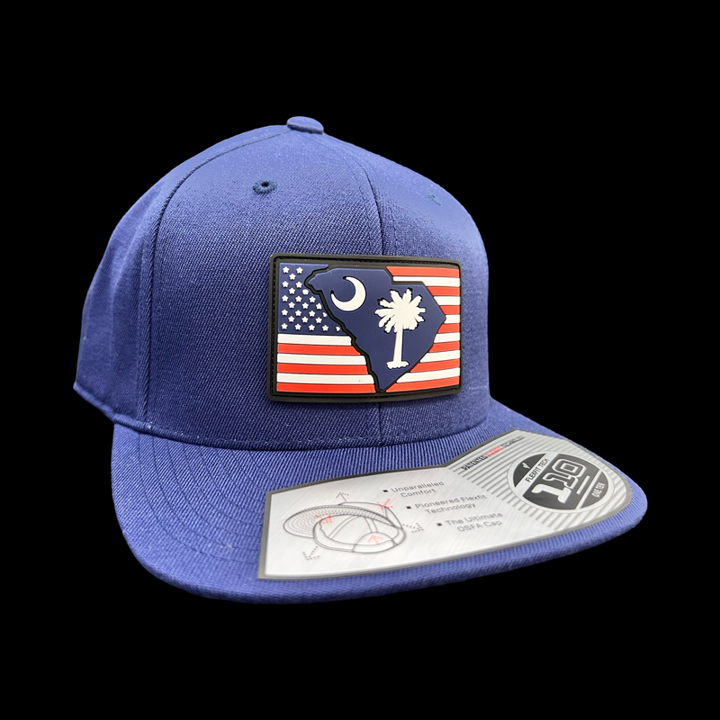 803 Flexfit Performance PVC Patch Navy Flatbill Hat