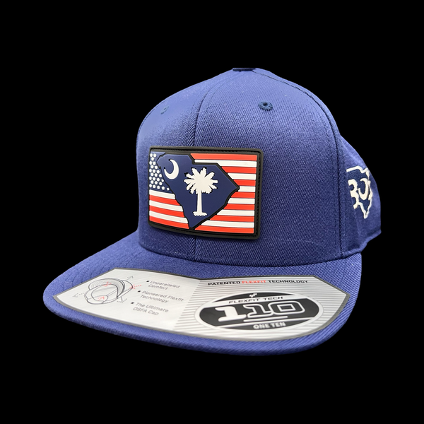 803 Flexfit Performance PVC Patch Navy Flatbill Hat