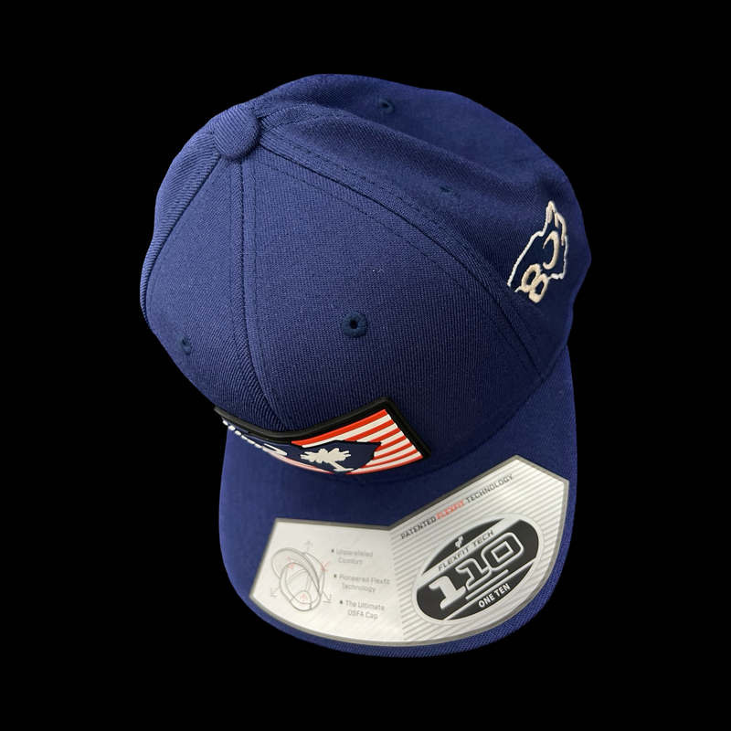 803 Flexfit Performance PVC Patch Navy Flatbill Hat