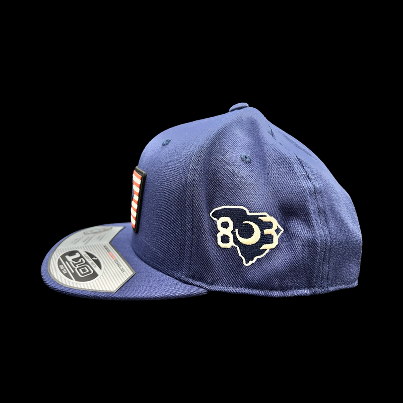 803 Flexfit Performance PVC Patch Navy Flatbill Hat