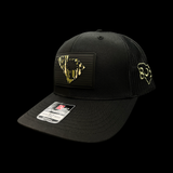 803 Richardson Bottomlandblack Performance Blackout Trucker Hat