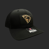 864 Richardson Blackout Duck Camo Performance Patch Trucker Hat