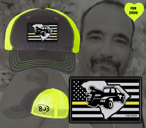 Remember Steve Give Back Performance Tow Truck Relaxed Fit Patch Trucker Hat