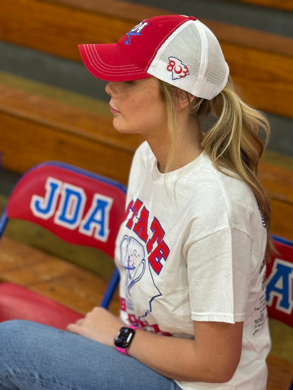 PRE_SALE: JDA Raiders Red White Special Edition 803 Relaxed Cleanup Trucker Hat