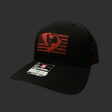 Richardson 112 Snap Hometown Rooster Black Performance Trucker Hat