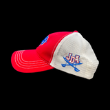 PRE_SALE: 803 JDA Raiders Red White Special Edition Relaxed Cleanup Trucker Hat