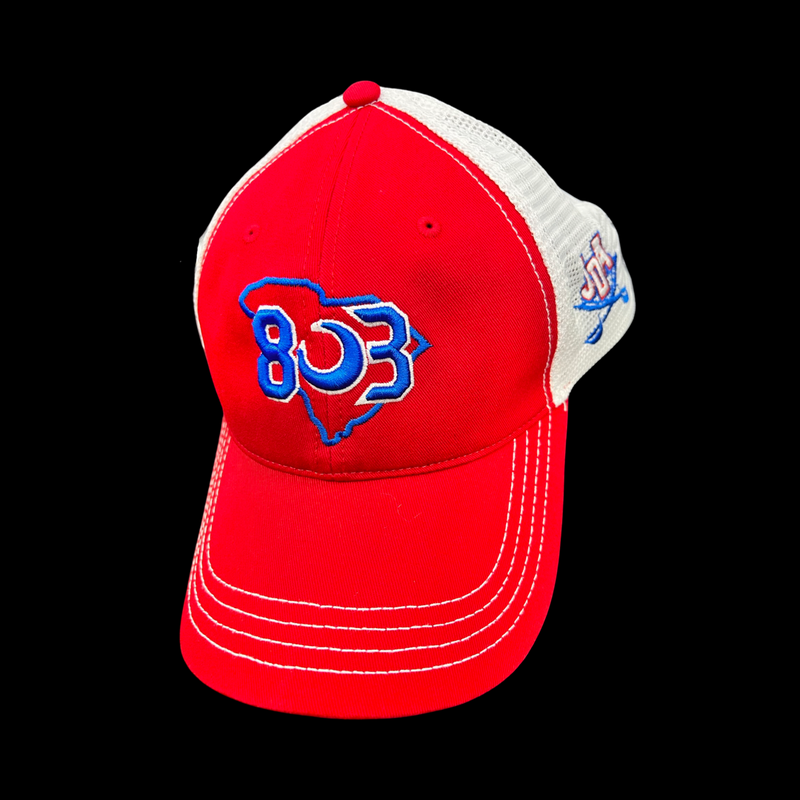 PRE_SALE: 803 JDA Raiders Red White Special Edition Relaxed Cleanup Trucker Hat